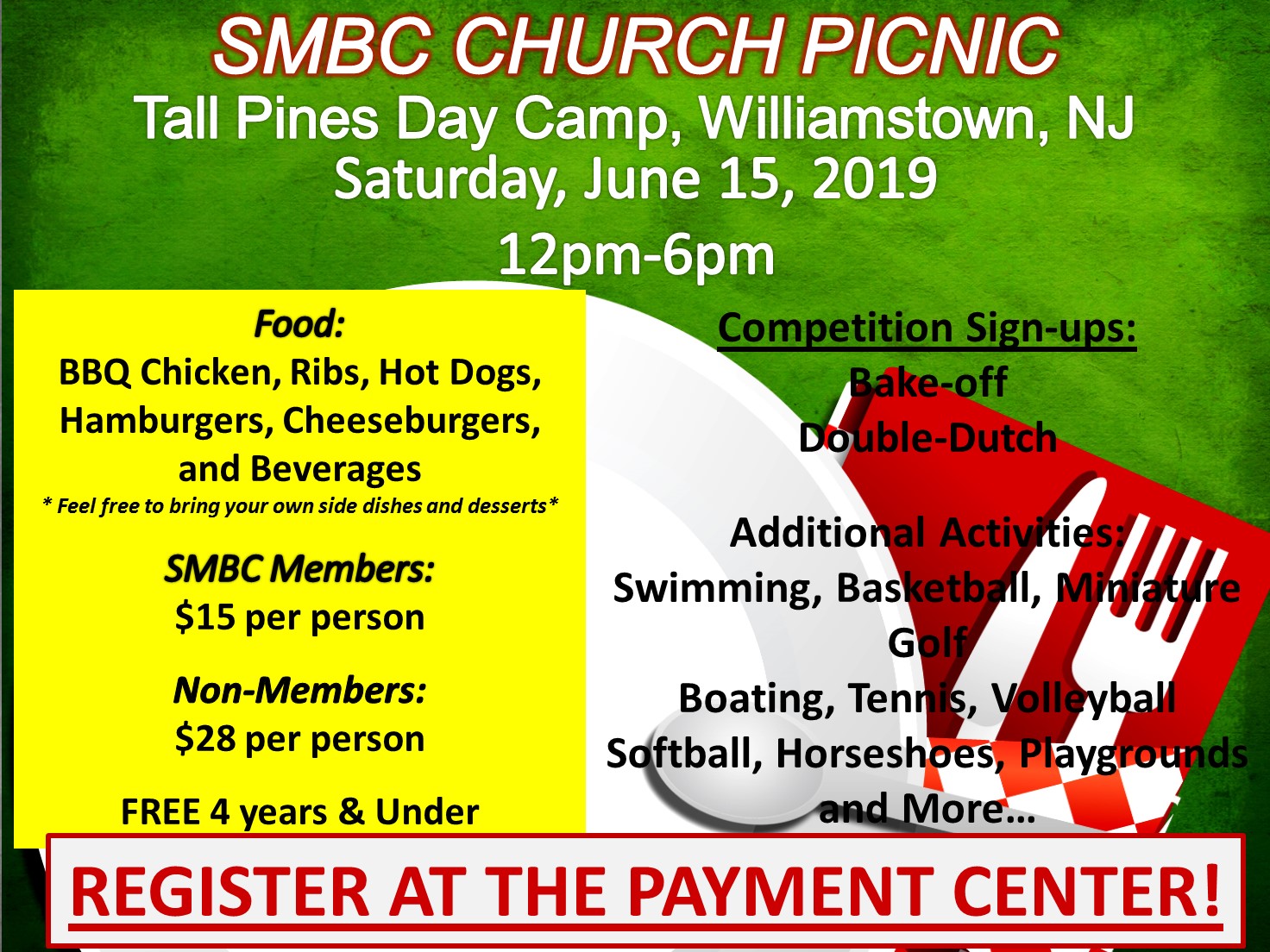 Church Picnic – St Matthews Baptist Church in Williamstown New Jersey